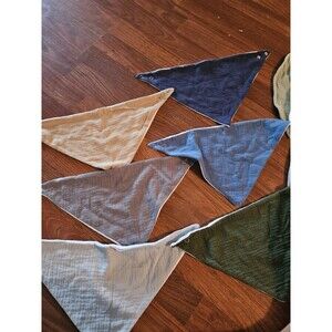 New Gender Neutral Muslin Burp Cloths Lot Triangle And Circle Cotton